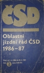 Oblastní jízdní řád ČSD 1986-87, část 2.