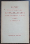 Projev presidenta republiky Dr. Edvarda Beneše na Staroměstském náměstí v Praze 16. května 1945